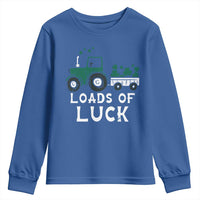 Boys St Patricks Day Youth Sweatshirt Loads Of Luck Lucky Tractor Truck Toddler Boys