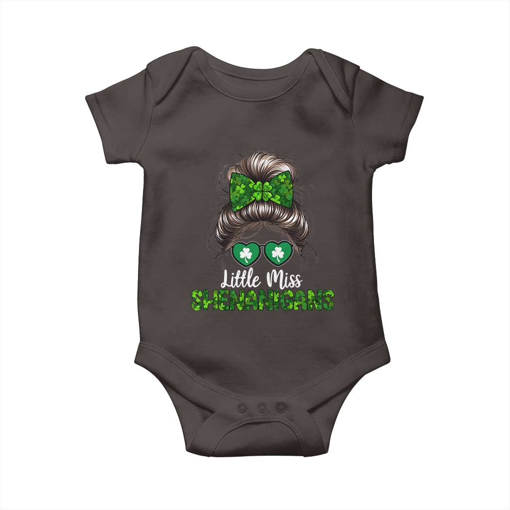 Little Miss Shenanigans St Patricks Day Baby Onesie Kids Girls Toddler