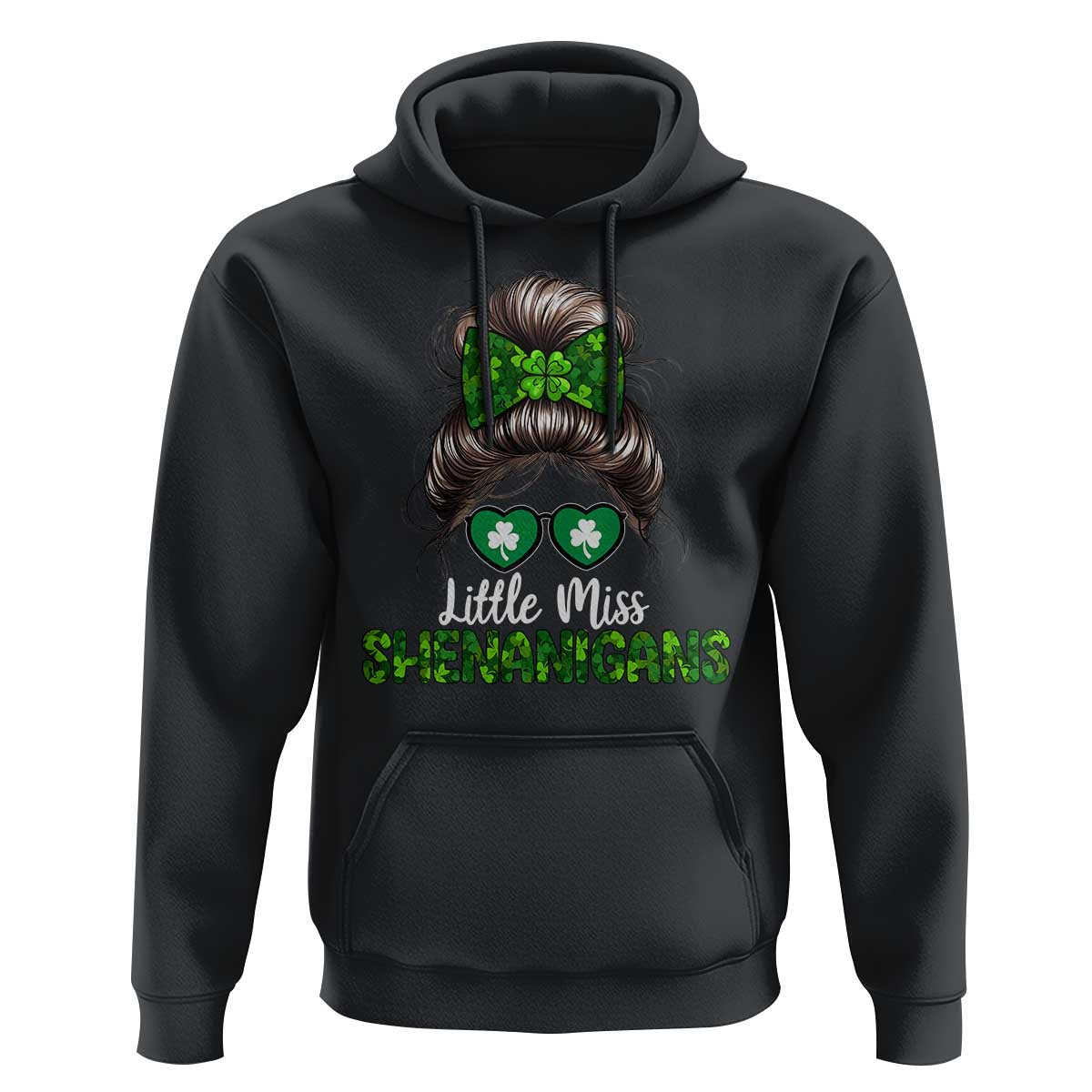 Little Miss Shenanigans St Patricks Day Hoodie Kids Girls Toddler