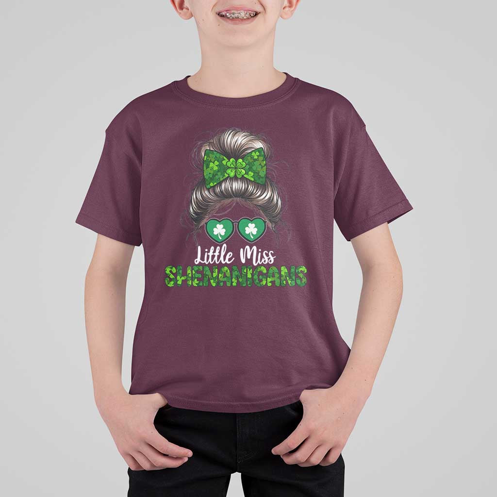 Little Miss Shenanigans St Patricks Day T Shirt For Kid Kids Girls Toddler