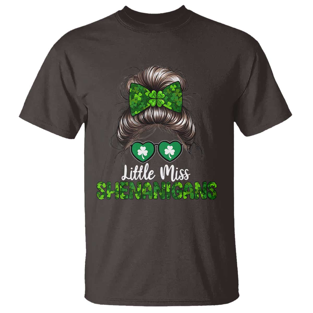Little Miss Shenanigans St Patricks Day T Shirt Kids Girls Toddler