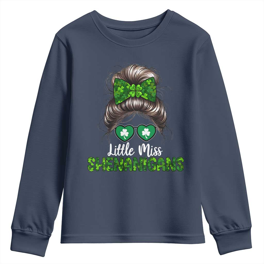 Little Miss Shenanigans St Patricks Day Youth Sweatshirt Kids Girls Toddler