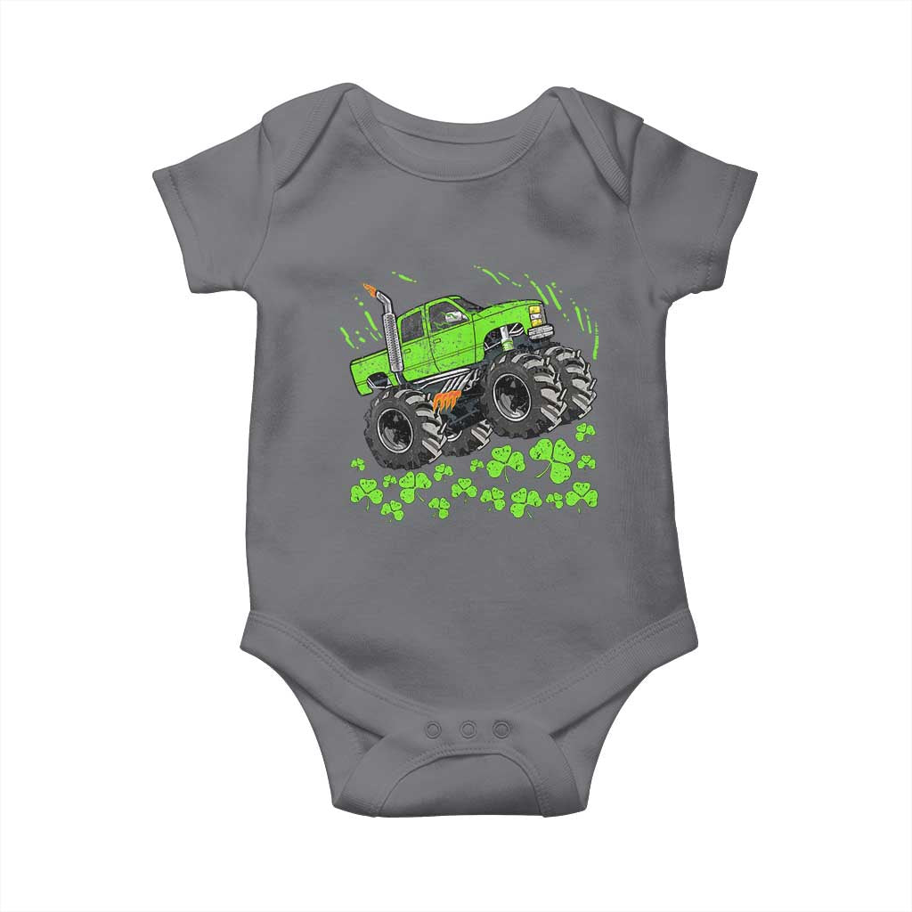 Boys St Patricks Day Lucky Monster Truck Baby Onesie