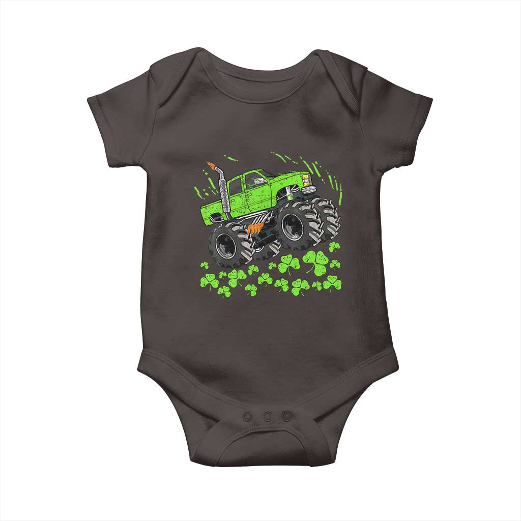 Boys St Patricks Day Lucky Monster Truck Baby Onesie