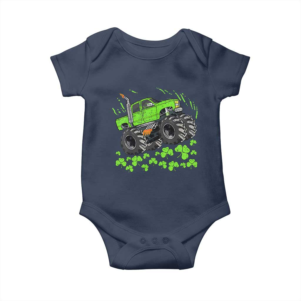 Boys St Patricks Day Lucky Monster Truck Baby Onesie