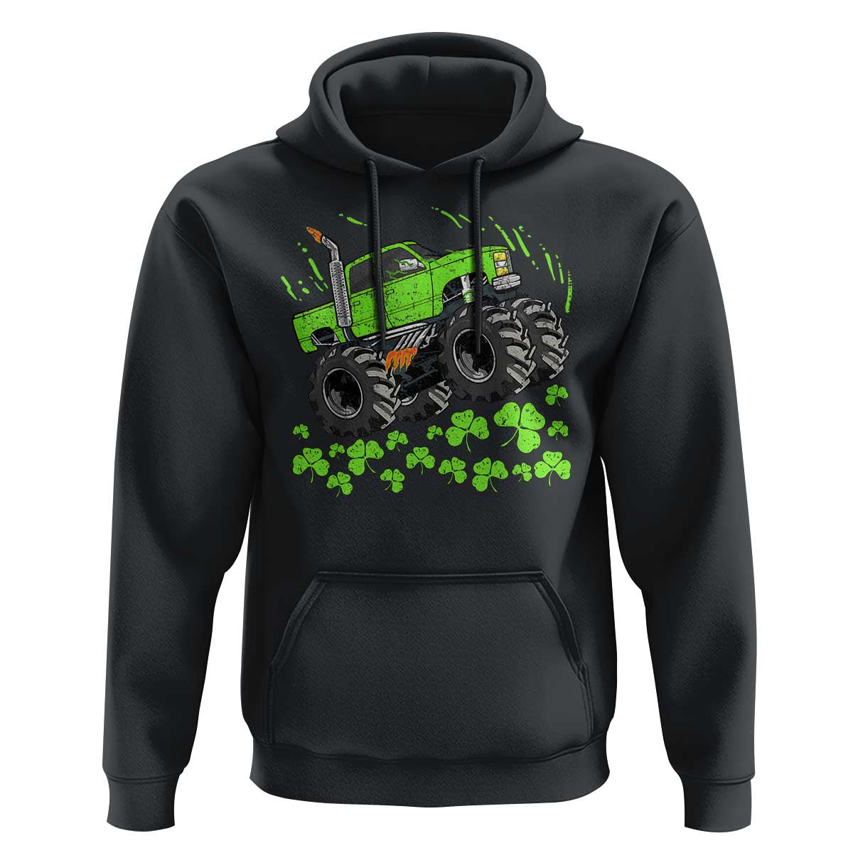 Boys St Patricks Day Lucky Monster Truck Hoodie