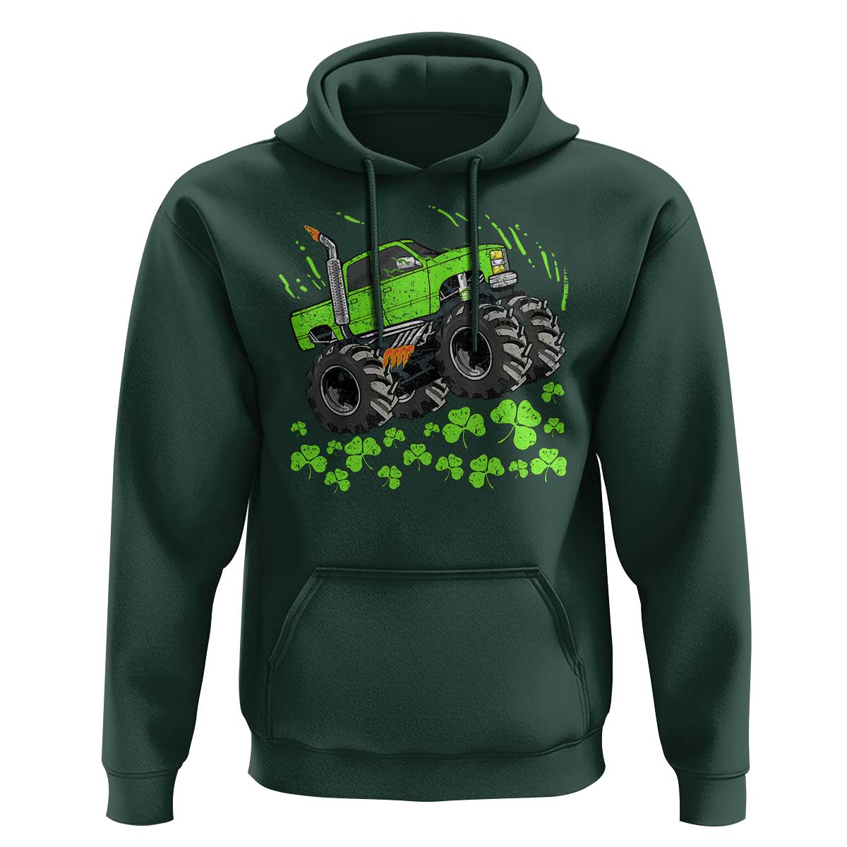 Boys St Patricks Day Lucky Monster Truck Hoodie