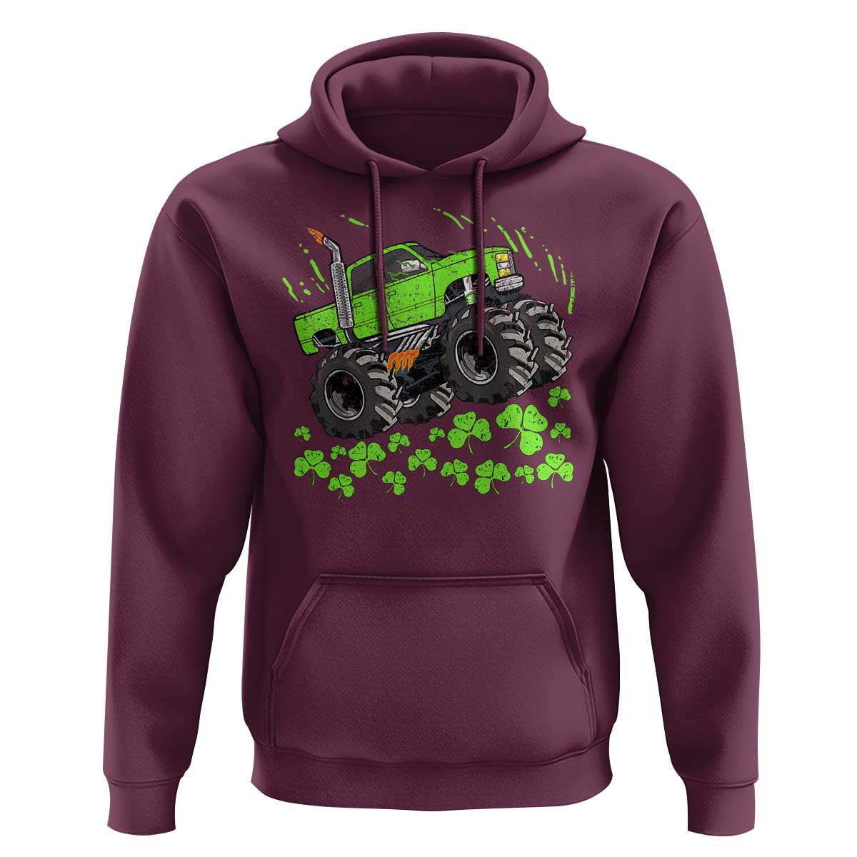 Boys St Patricks Day Lucky Monster Truck Hoodie