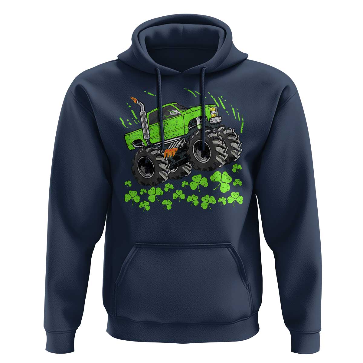 Boys St Patricks Day Lucky Monster Truck Hoodie