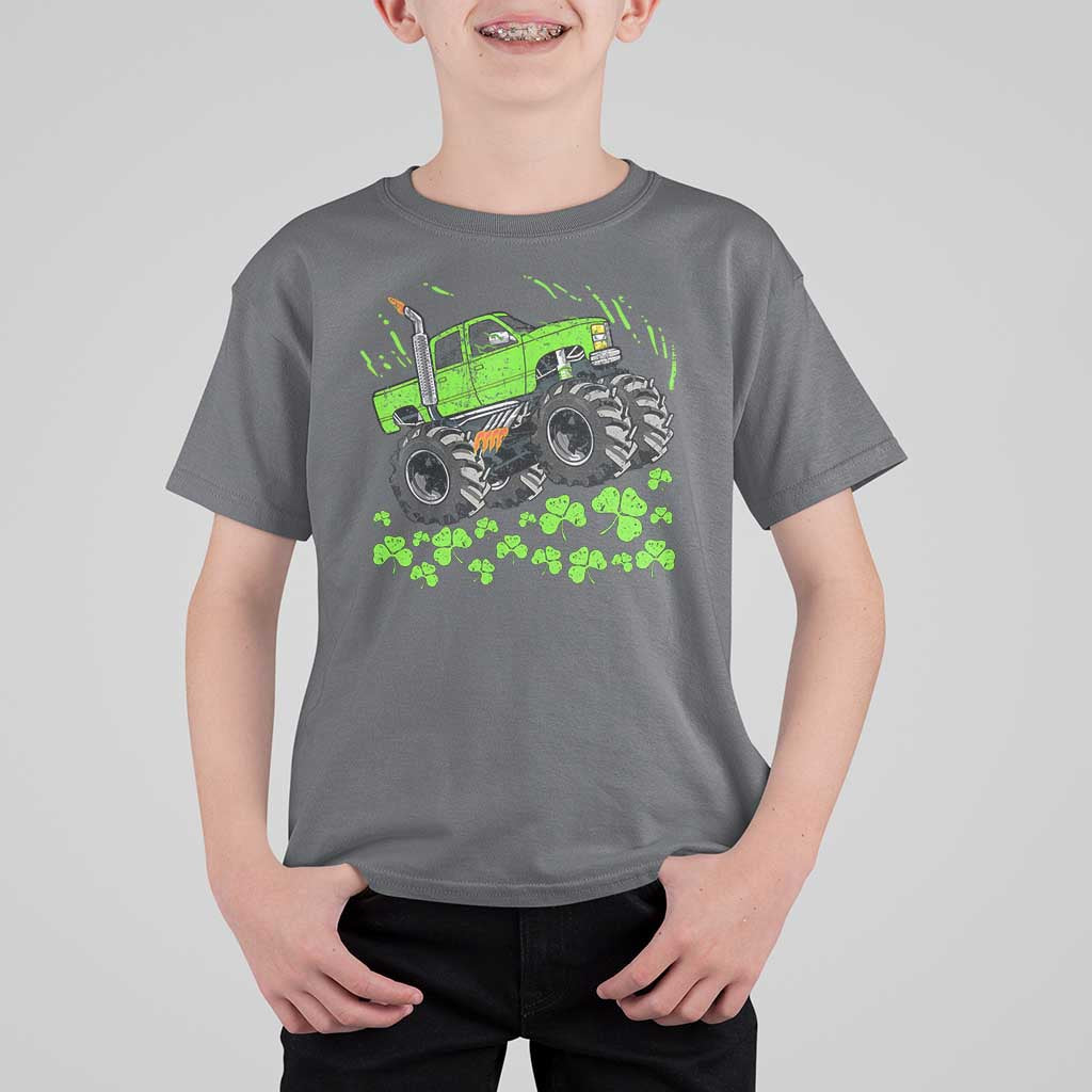 Boys St Patricks Day Lucky Monster Truck T Shirt For Kid
