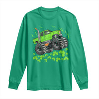 Boys St Patricks Day Lucky Monster Truck Long Sleeve Shirt