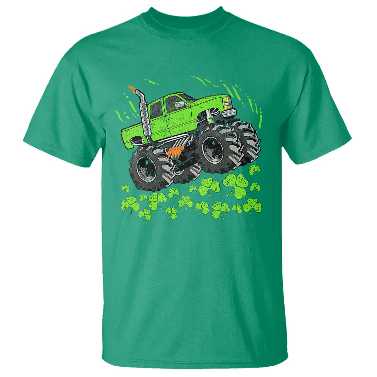 Boys St Patricks Day Lucky Monster Truck T Shirt