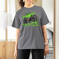 Boys St Patricks Day Lucky Monster Truck T Shirt For Women