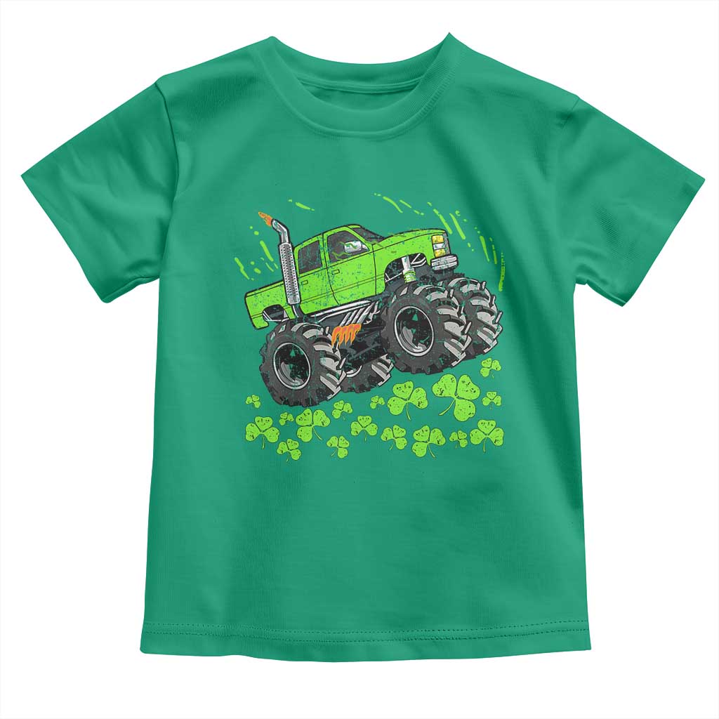 Boys St Patricks Day Lucky Monster Truck Toddler T Shirt