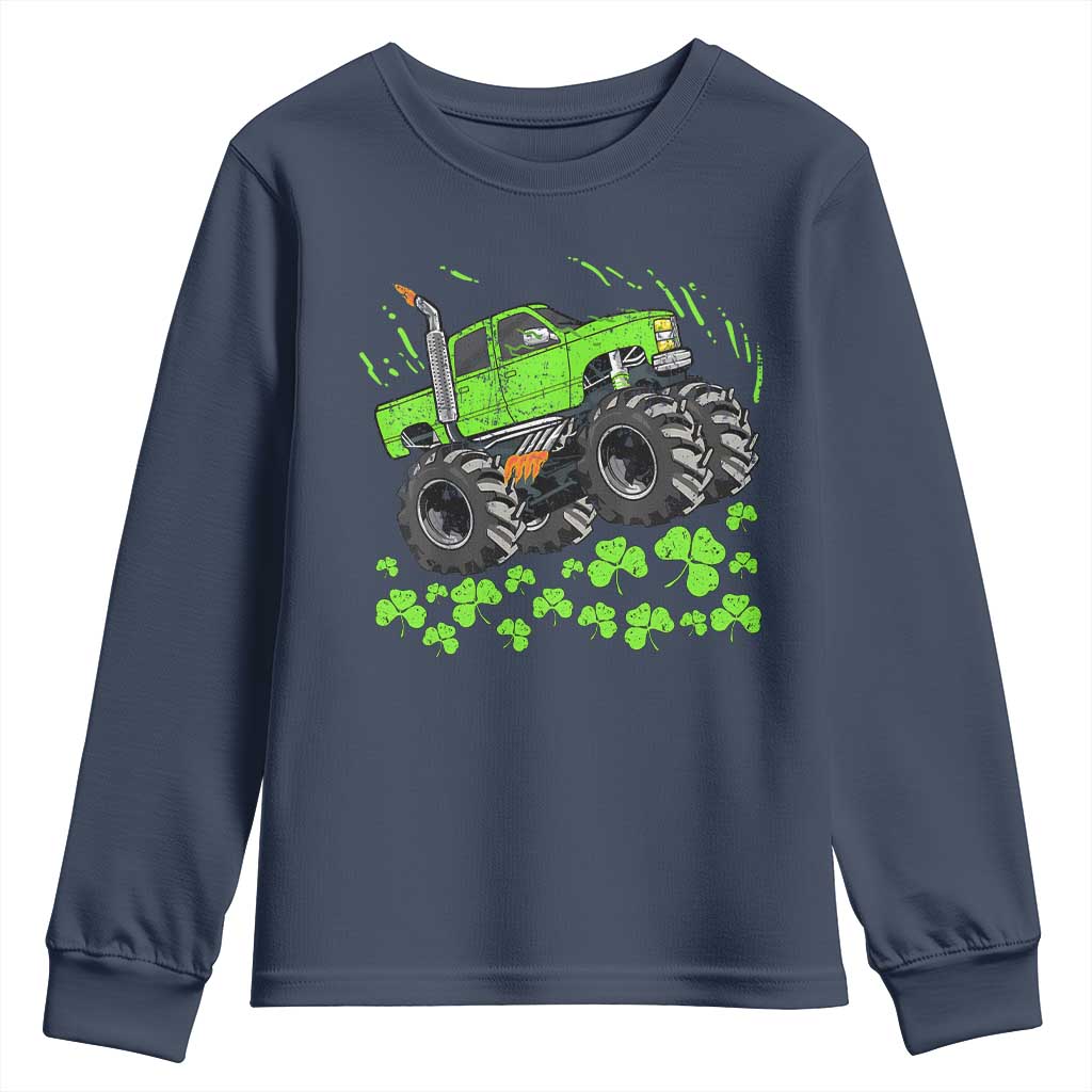 Boys St Patricks Day Lucky Monster Truck Youth Sweatshirt