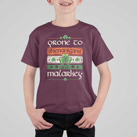 St. Patrick's Day Prone to Shenanigans and Malarkey T Shirt For Kid Funny St Patrick's Day Lucky Shamrock Irish