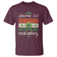 St. Patrick's Day Prone to Shenanigans and Malarkey T Shirt Funny St Patrick's Day Lucky Shamrock Irish