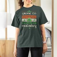 St. Patrick's Day Prone to Shenanigans and Malarkey T Shirt For Women Funny St Patrick's Day Lucky Shamrock Irish