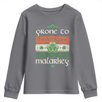 St. Patrick's Day Prone to Shenanigans and Malarkey Youth Sweatshirt Funny St Patrick's Day Lucky Shamrock Irish