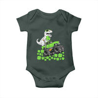 Lucky St Patricks Day Toddler Boys Baby Onesie T Rex Dino Riding Monster Truck Shamrock