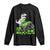 Lucky St Patricks Day Toddler Boys Long Sleeve Shirt T Rex Dino Riding Monster Truck Shamrock