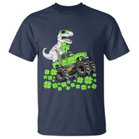 Lucky St Patricks Day Toddler Boys T Shirt T Rex Dino Riding Monster Truck Shamrock