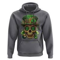 Sugar Skull St Patrick Day Hoodie De Los Muertos Lucky Shamrock