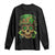 Sugar Skull St Patrick Day Long Sleeve Shirt De Los Muertos Lucky Shamrock