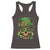 Sugar Skull St Patrick Day Racerback Tank Top De Los Muertos Lucky Shamrock