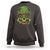 Sugar Skull St Patrick Day Sweatshirt De Los Muertos Lucky Shamrock