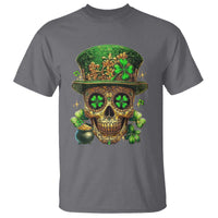 Sugar Skull St Patrick Day T Shirt De Los Muertos Lucky Shamrock