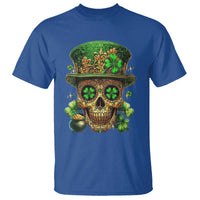 Sugar Skull St Patrick Day T Shirt De Los Muertos Lucky Shamrock