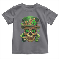 Sugar Skull St Patrick Day Toddler T Shirt De Los Muertos Lucky Shamrock
