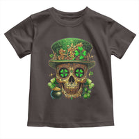 Sugar Skull St Patrick Day Toddler T Shirt De Los Muertos Lucky Shamrock