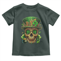 Sugar Skull St Patrick Day Toddler T Shirt De Los Muertos Lucky Shamrock