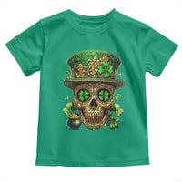 Sugar Skull St Patrick Day Toddler T Shirt De Los Muertos Lucky Shamrock