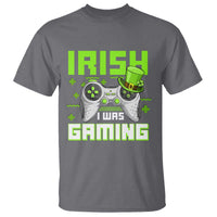 Funny Gamer St Patricks Day T Shirt Irish I Was Gaming Video Games Lovers