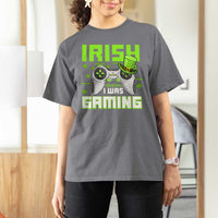 Funny Gamer St Patricks Day T Shirt For Women Irish I Was Gaming Video Games Lovers