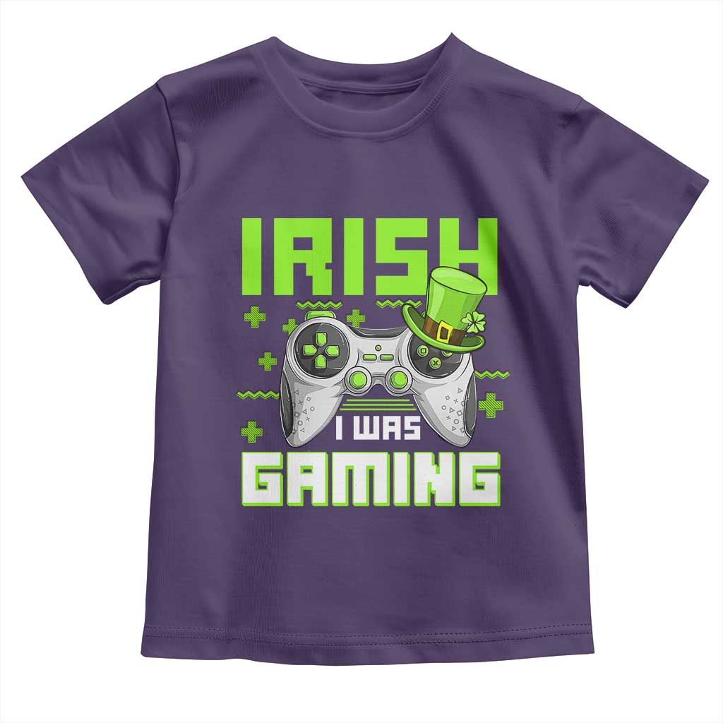 Funny Gamer St Patricks Day Toddler T Shirt Irish I Was Gaming Video Games Lovers