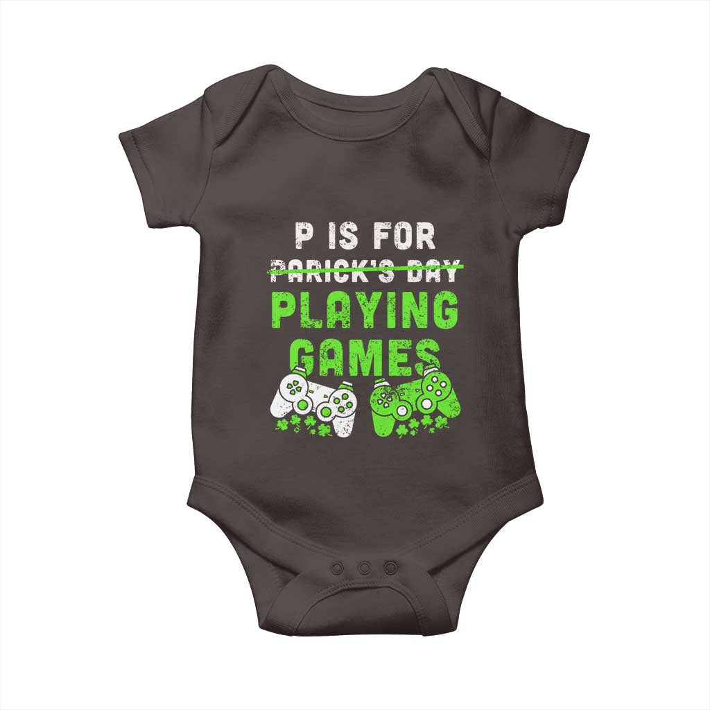 Video Game Controller Irish Gamer Boys St Patricks Day Baby Onesie