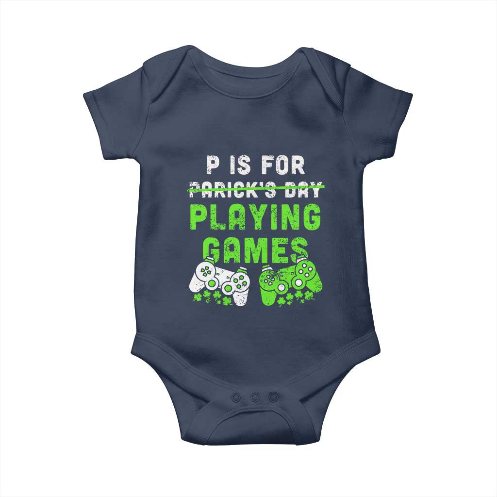 Video Game Controller Irish Gamer Boys St Patricks Day Baby Onesie
