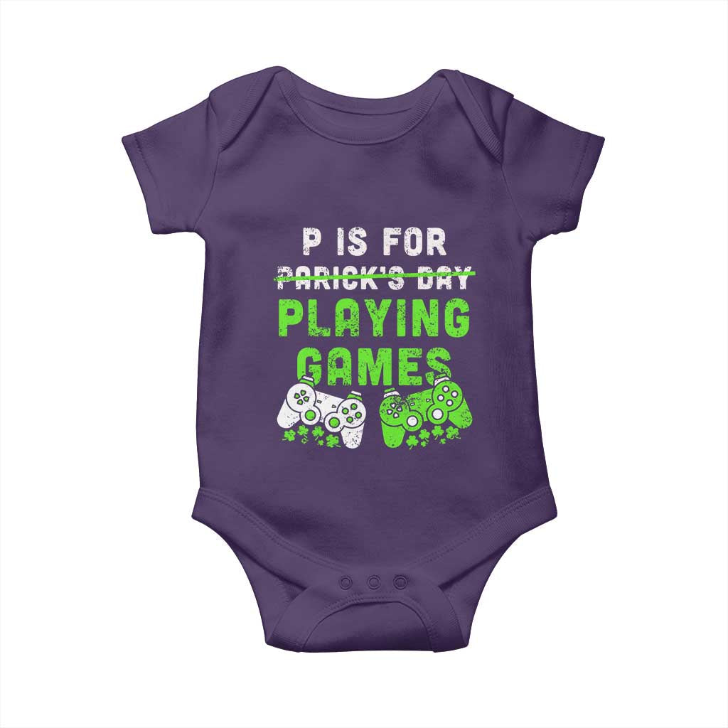 Video Game Controller Irish Gamer Boys St Patricks Day Baby Onesie