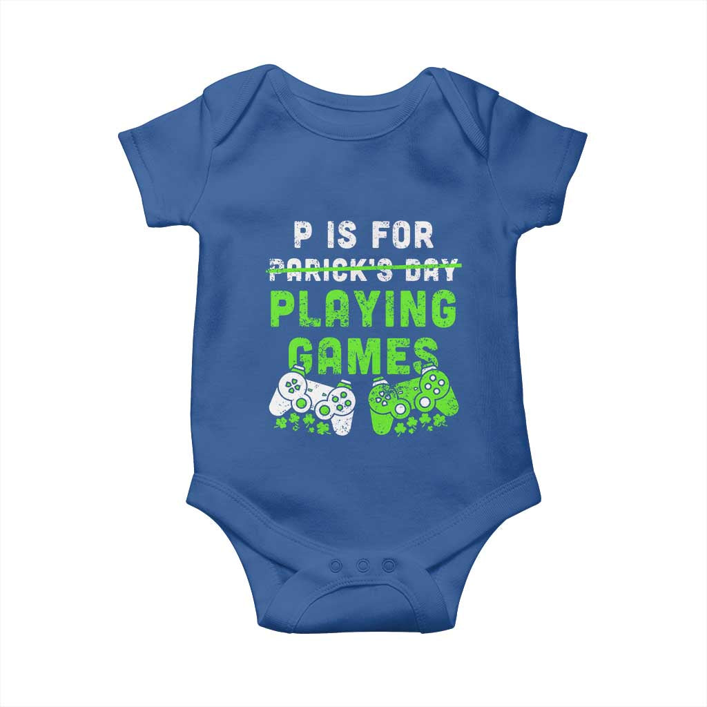 Video Game Controller Irish Gamer Boys St Patricks Day Baby Onesie