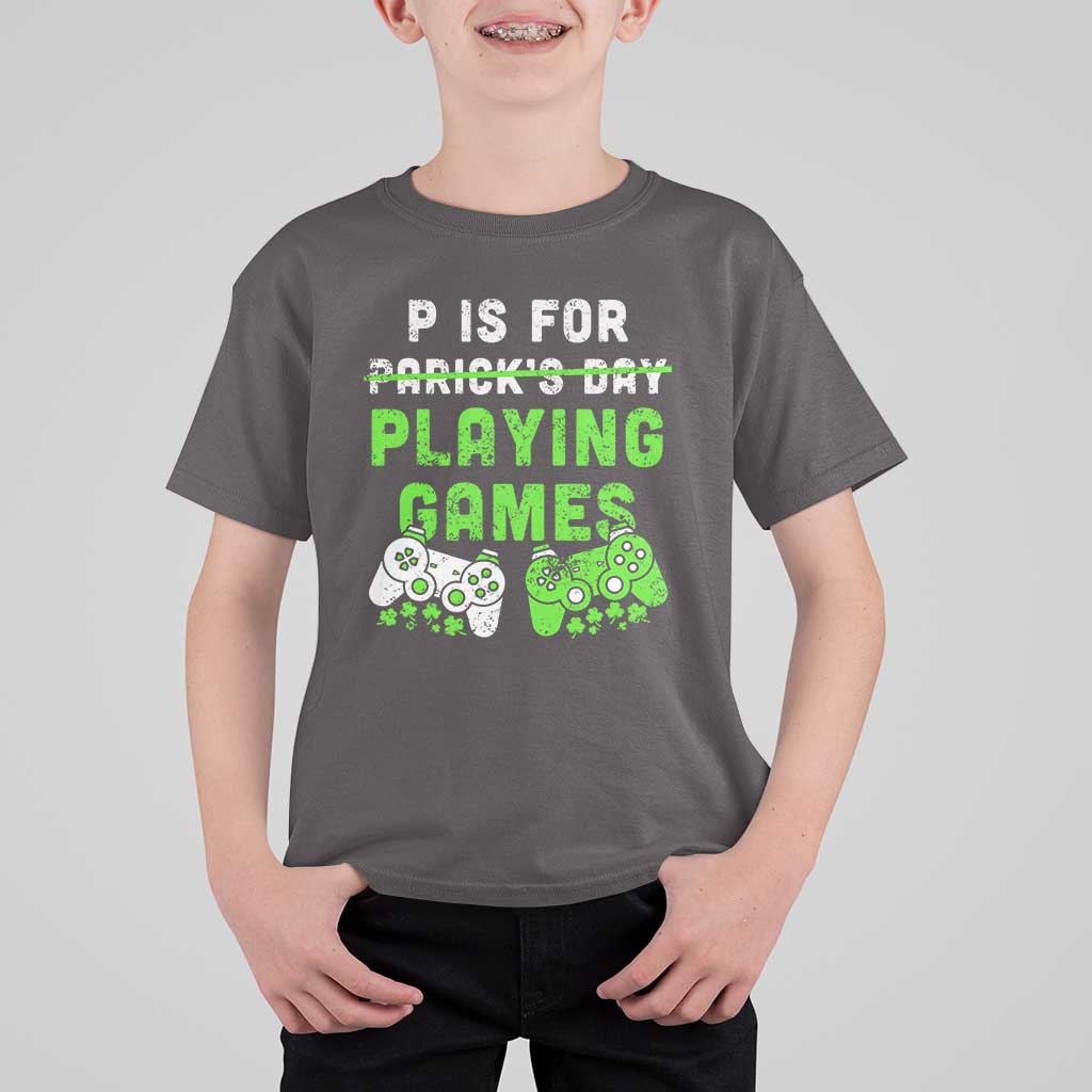Video Game Controller Irish Gamer Boys St Patricks Day T Shirt For Kid