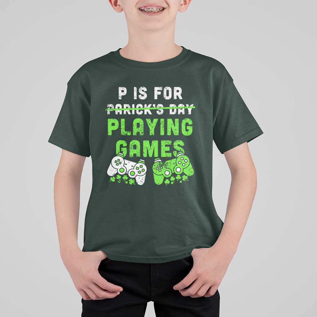 Video Game Controller Irish Gamer Boys St Patricks Day T Shirt For Kid