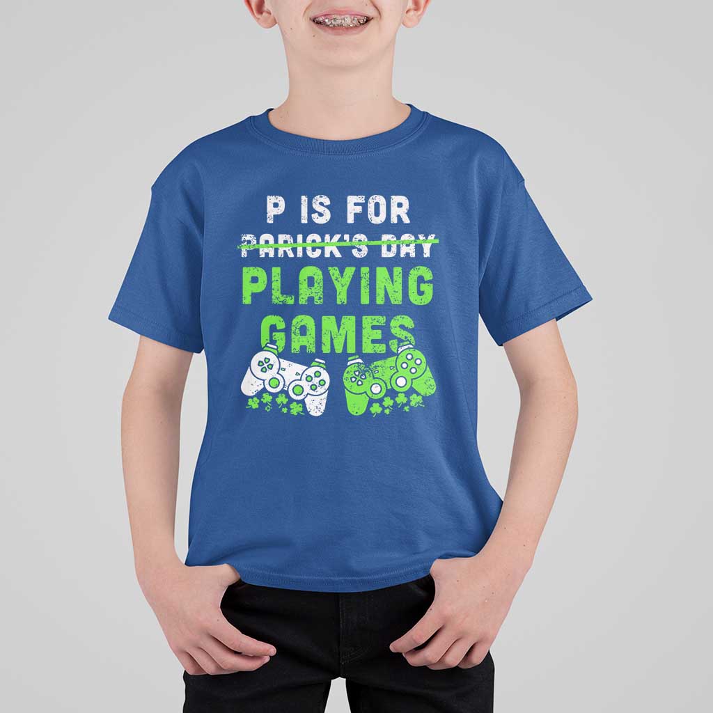 Video Game Controller Irish Gamer Boys St Patricks Day T Shirt For Kid