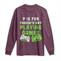 Video Game Controller Irish Gamer Boys St Patricks Day Long Sleeve Shirt