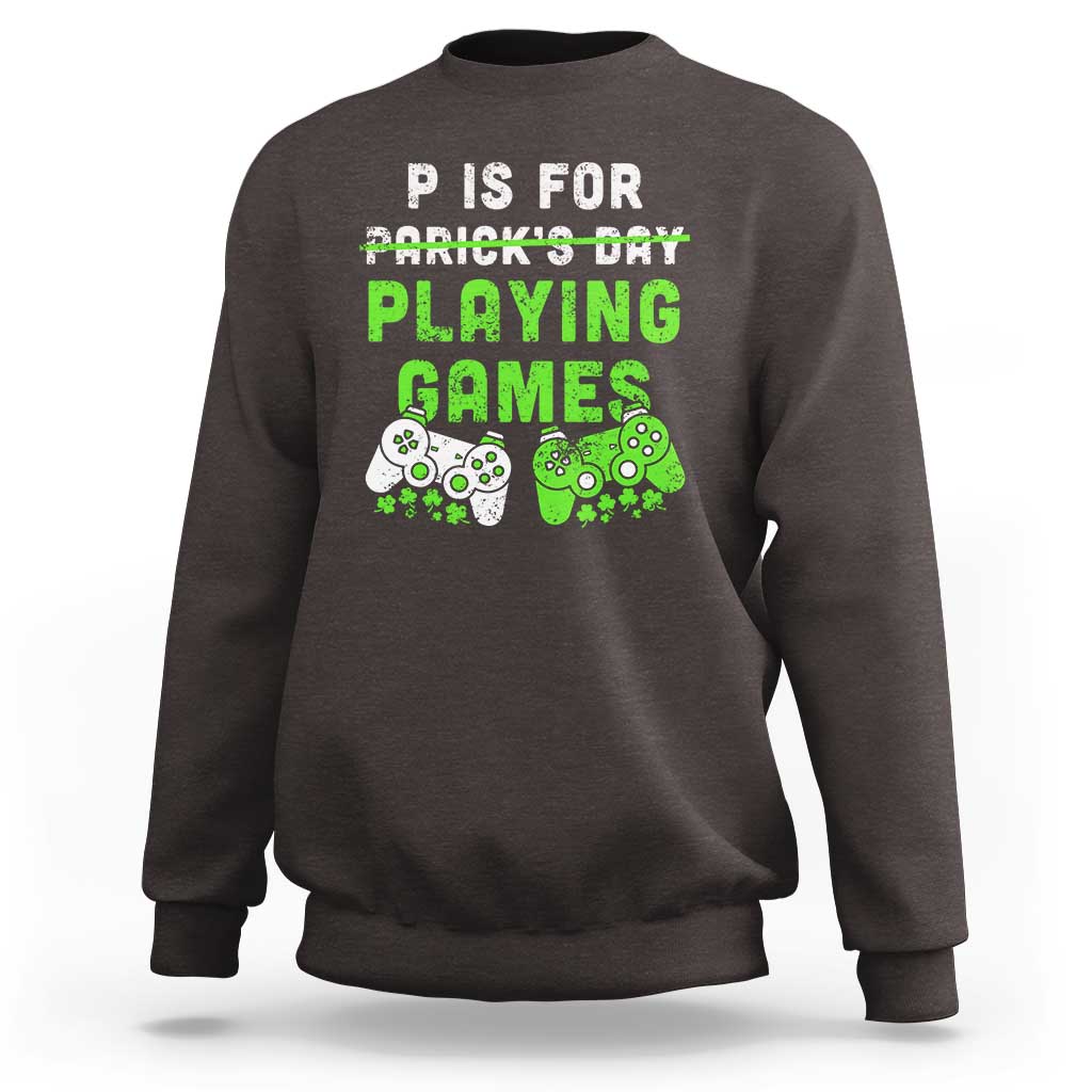 Video Game Controller Irish Gamer Boys St Patricks Day Sweatshirt