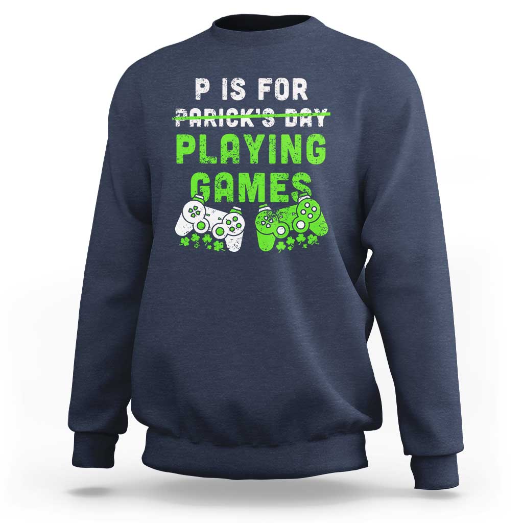 Video Game Controller Irish Gamer Boys St Patricks Day Sweatshirt