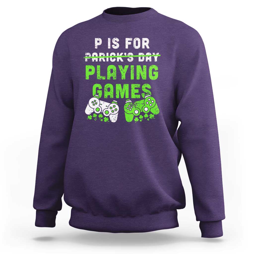 Video Game Controller Irish Gamer Boys St Patricks Day Sweatshirt
